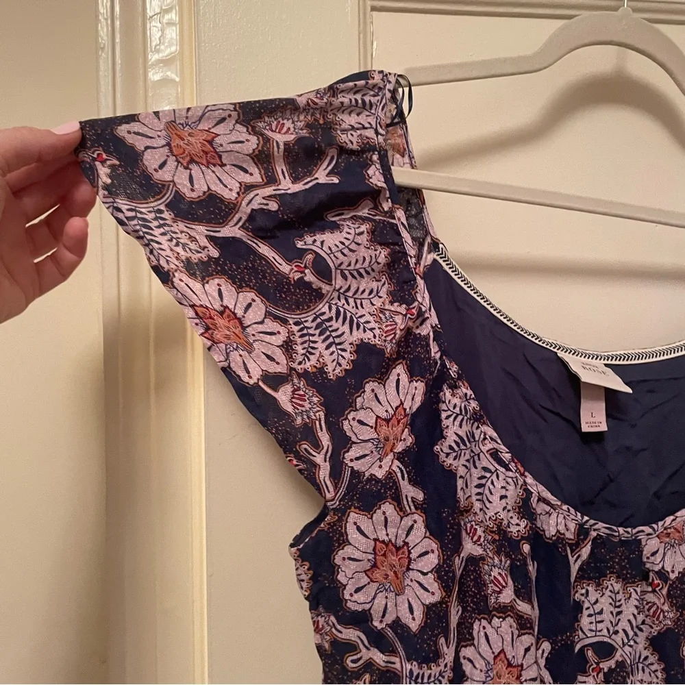 Knox Rose Maxi Floral Boho Festival Hippie Prairie Dress - Blue Pink - NWOT - Picture 8 of 16